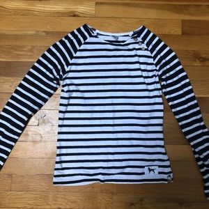 Preppy striped black dog long sleeve